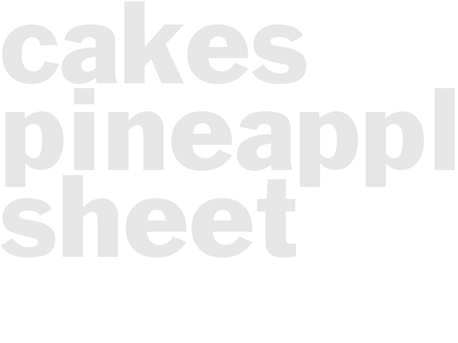 Cakes - Pineapple Sheet