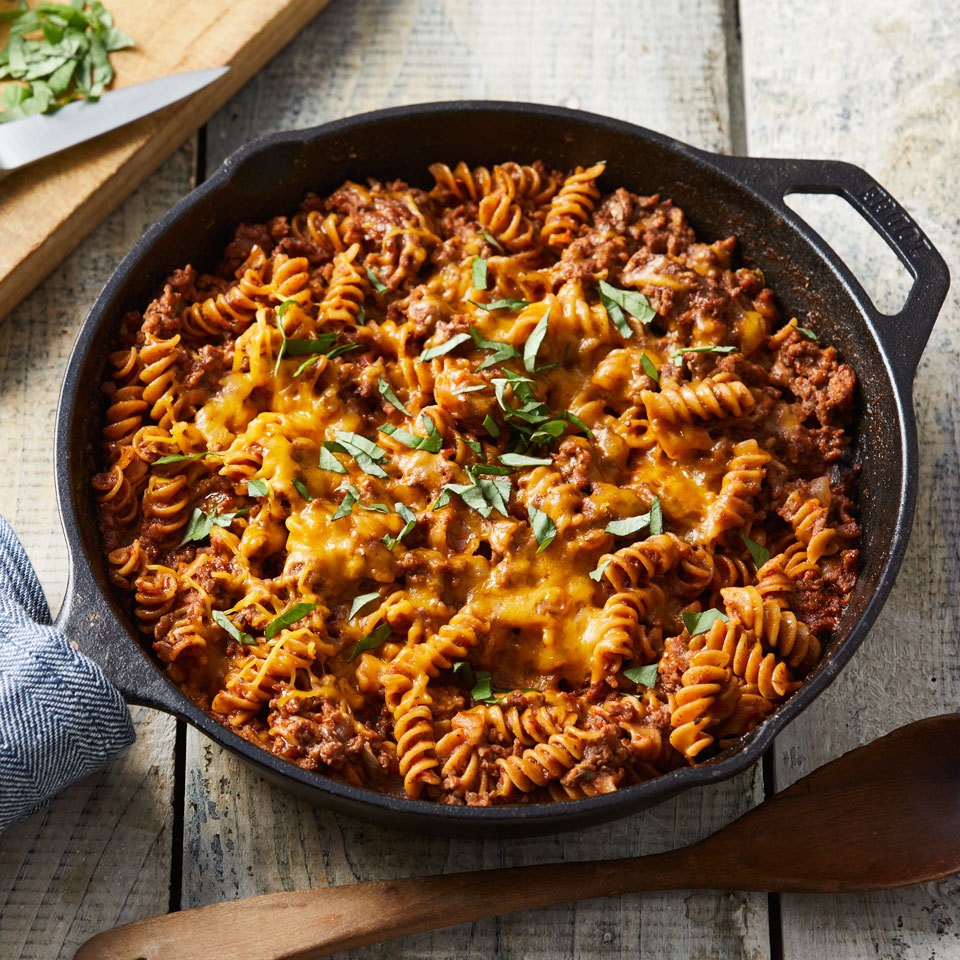 Beef And Pasta Skillet