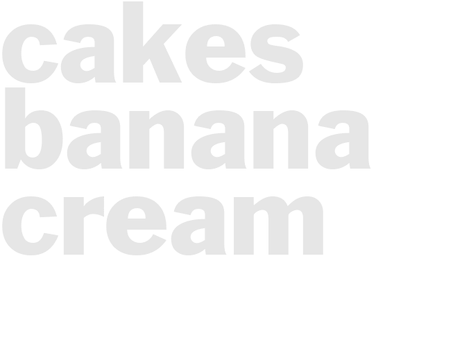 Cakes - Banana Cream