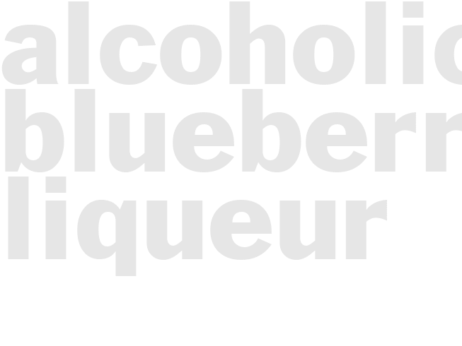 Alcoholic - Blueberry Liqueur