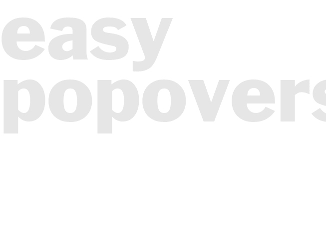 Easy Popovers
