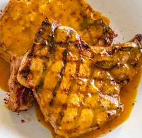 Grilled - Pork Chops with Carolina Gold BBQ Sauce