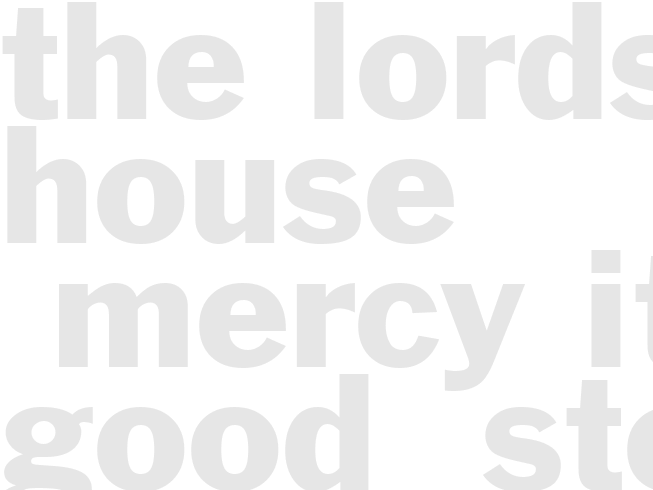  The Lords House {Mercy Its Good} Stew