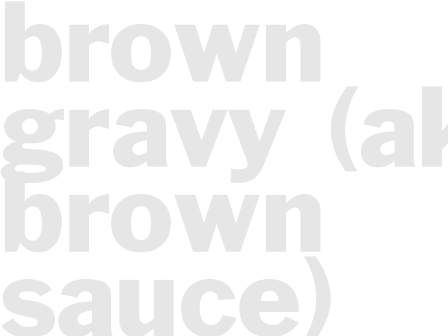 Brown Gravy (aka Brown Sauce)