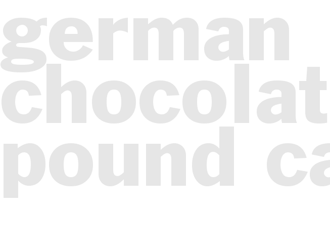 German Chocolate Pound Cake