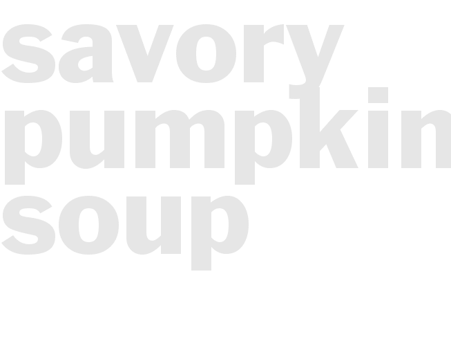 Savory Pumpkin Soup