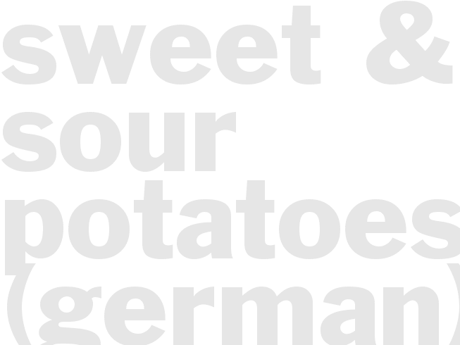 Sweet & Sour Potatoes (German)