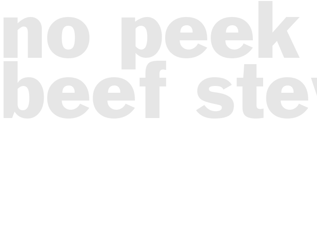 No Peek Beef Stew