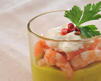 Avocado and shrimp verrines
