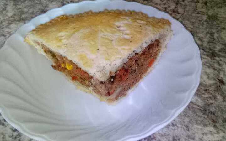 Leftover Cheeseburger Meat Pie