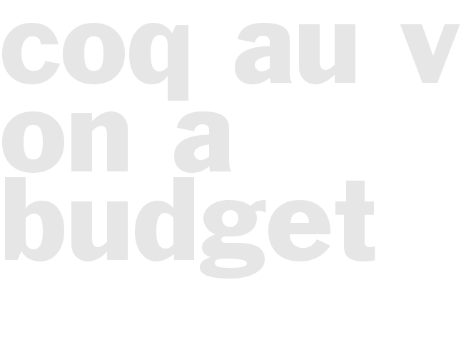 COQ AU VIN ON A BUDGET