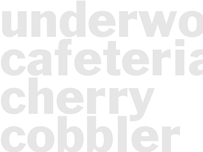 Underwood's Cafeteria Cherry Cobbler