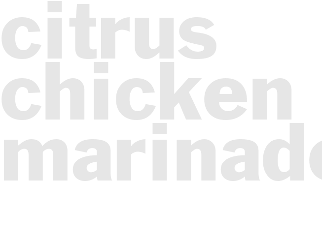 CITRUS CHICKEN MARINADE
