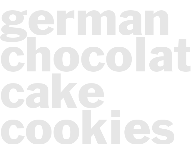 German Chocolate Cake Cookies