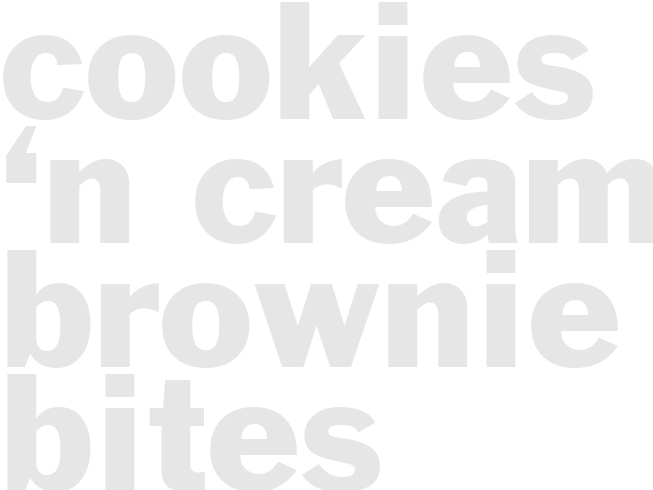 Cookies ‘n Cream Brownie Bites 