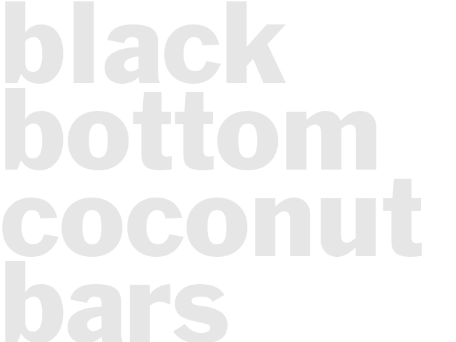 Black-Bottom Coconut Bars