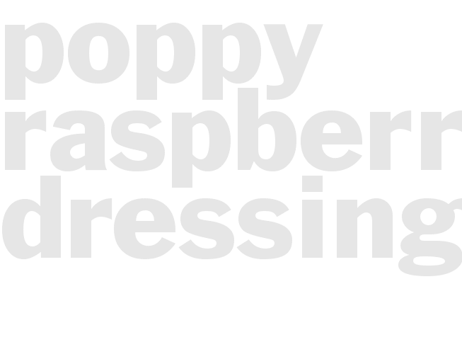 Poppy-Raspberry Dressing