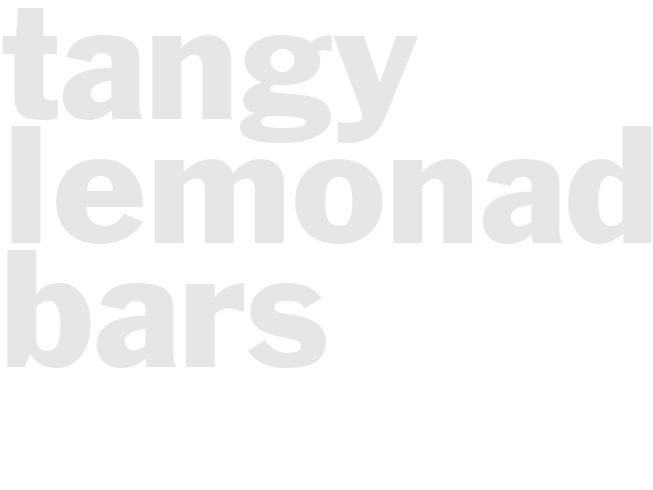 TANGY LEMONADE BARS