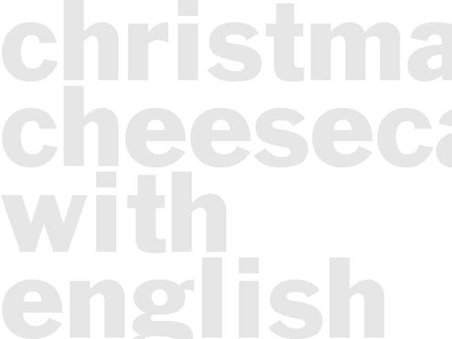 CHRISTMAS CHEESECAKE WITH ENGLISH TOFFEE FILLING