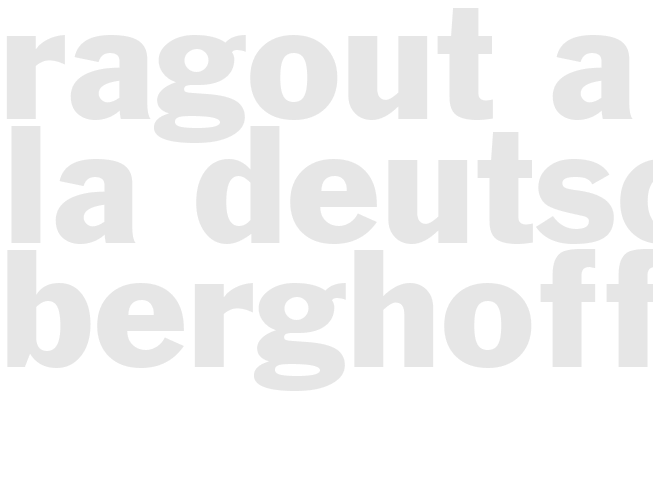 RAGOUT A LA DEUTSCH - Berghoffs