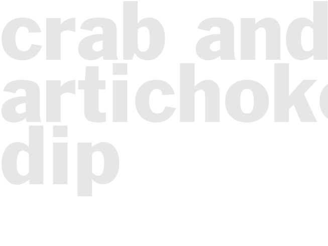 CRAB AND ARTICHOKE DIP
