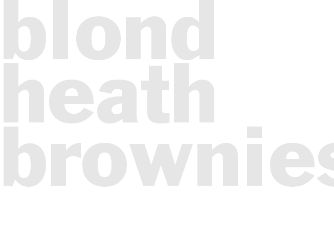 BLOND HEATH BROWNIES