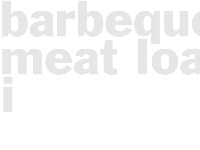BARBEQUE MEAT LOAF I