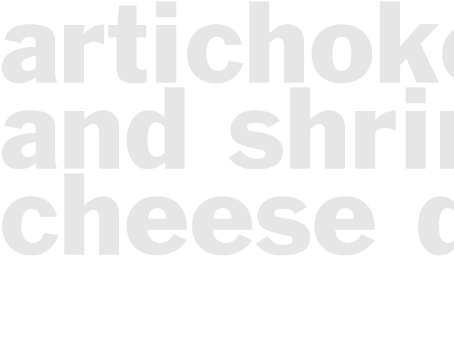 ARTICHOKE AND SHRIMP CHEESE DIP 