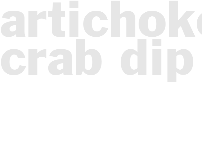 ARTICHOKE CRAB DIP I