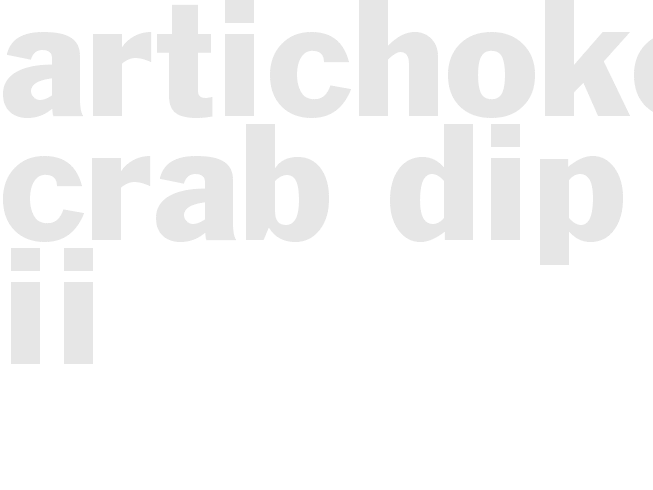 ARTICHOKE CRAB DIP II