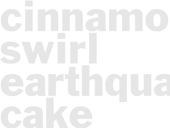 CINNAMON SWIRL EARTHQUAKE CAKE 