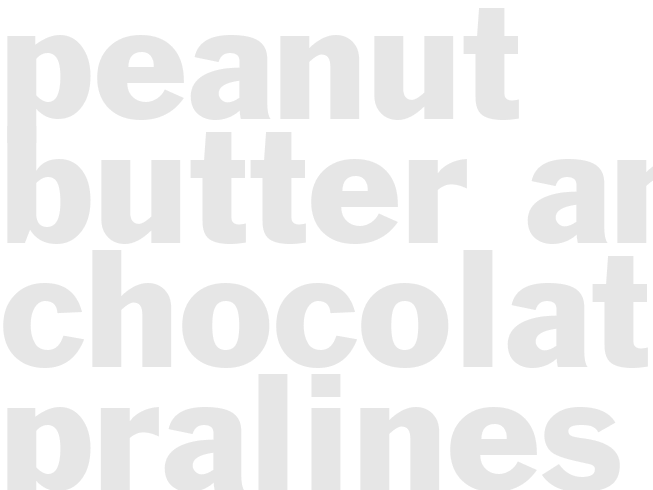 PEANUT BUTTER AND CHOCOLATE PRALINES 