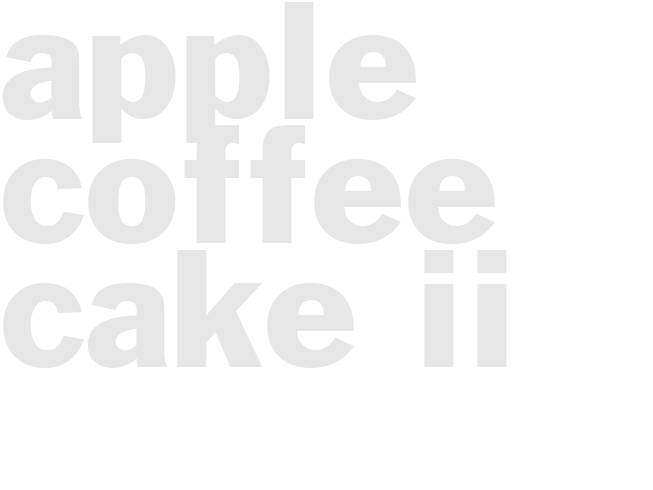 APPLE COFFEE CAKE  II