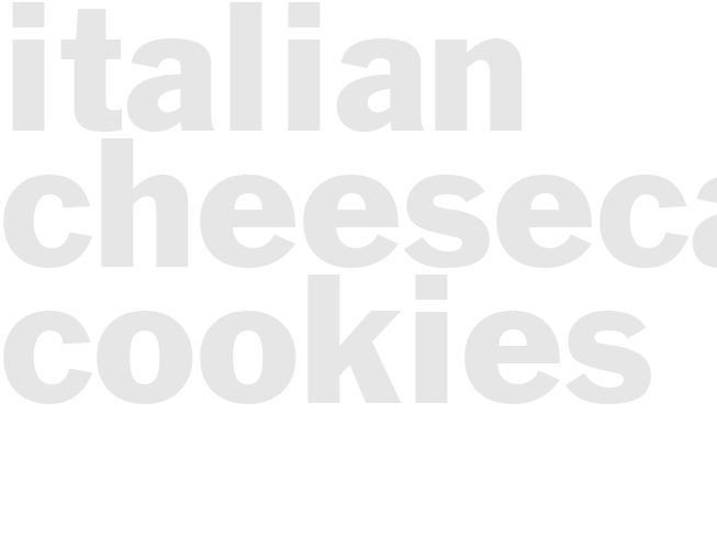 ITALIAN CHEESECAKE COOKIES