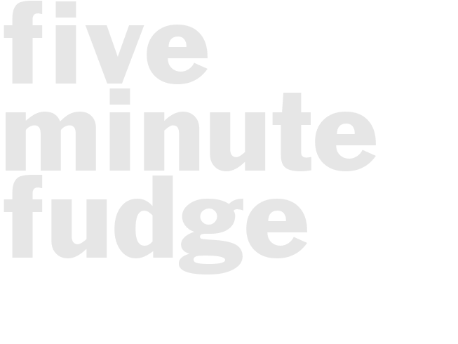 FIVE MINUTE FUDGE