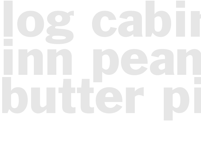 LOG CABIN INN PEANUT BUTTER PIE