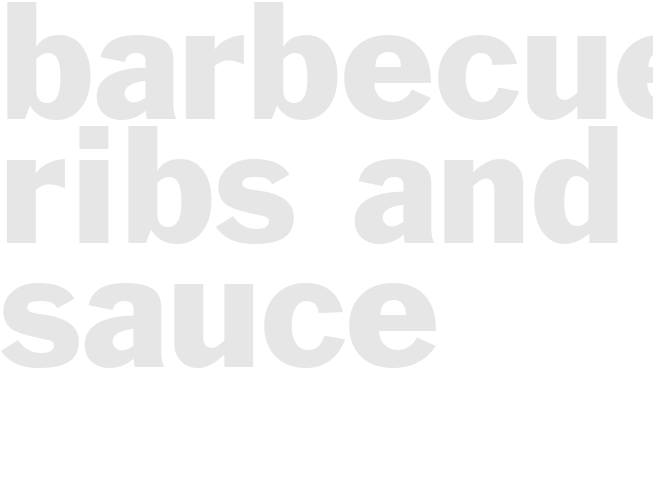 BARBECUED RIBS AND SAUCE