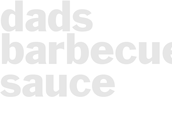 DADs BARBECUE SAUCE