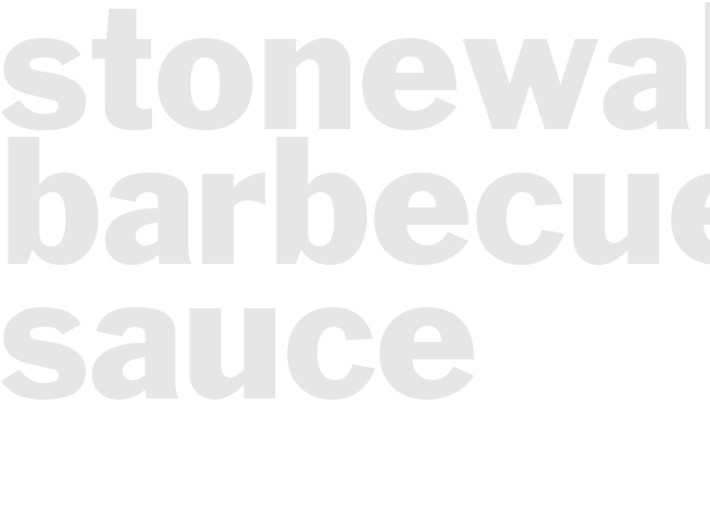 STONEWALL BARBECUE SAUCE