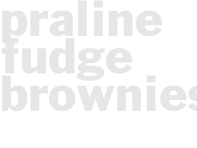 PRALINE FUDGE BROWNIES