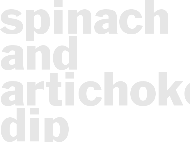 SPINACH AND ARTICHOKE DIP