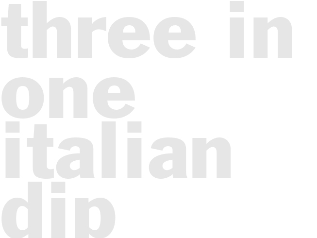 THREE IN ONE ITALIAN DIP