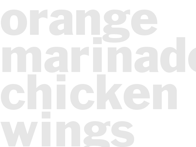 ORANGE MARINADE CHICKEN WINGS