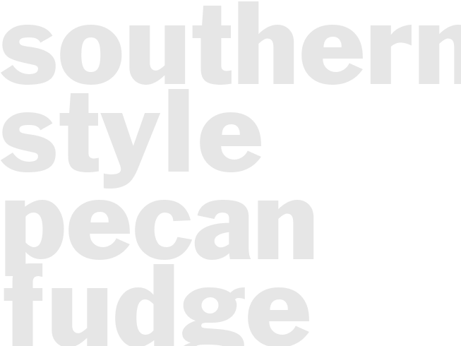 SOUTHERN STYLE PECAN FUDGE
