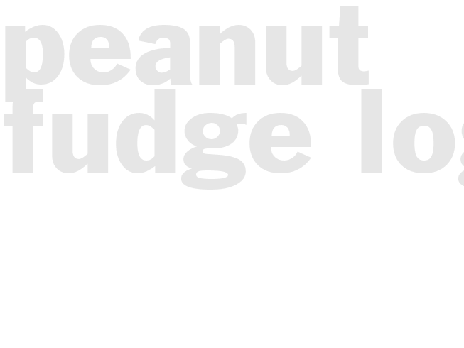 PEANUT FUDGE LOG
