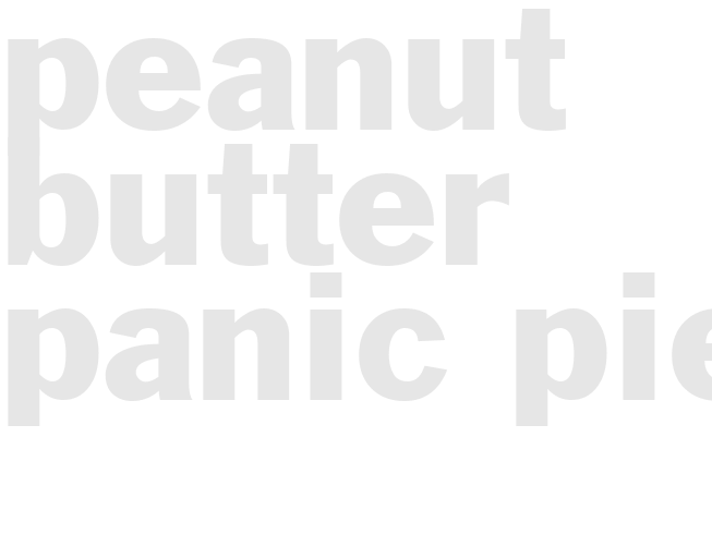 PEANUT BUTTER PANIC PIE