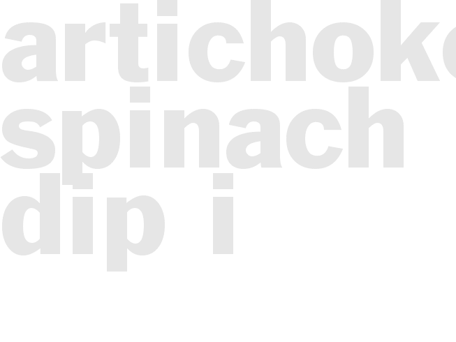 ARTICHOKE SPINACH DIP I