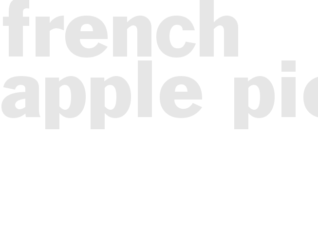 FRENCH APPLE PIE