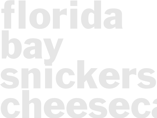 FLORIDA BAY SNICKERS CHEESECAKE