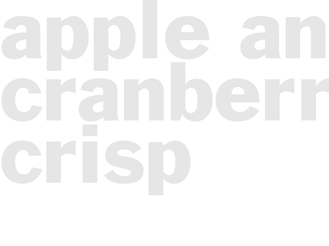 APPLE AND CRANBERRY CRISP